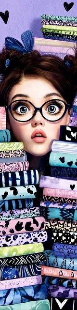 Free teacher bookmark featuring a teacher’s face peeking through books